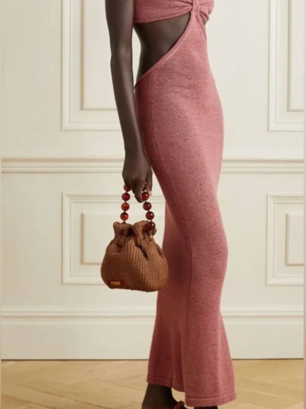 NWT Cult Gaia Serita Knit Dress in Antique Rose L Large